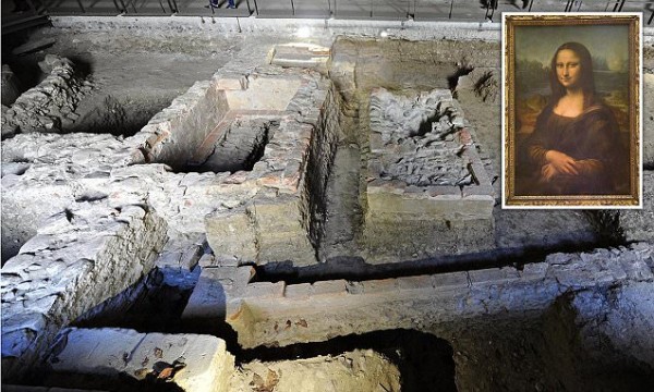 epa04946941 An inside view of archaeological excavations at the Sant'Orsola convent in Florence, Italy, 24 September 2015. It is considered 'very likely' that bone fragments found in the convent and carbon-dated to the time of the death of the Mona Lisa, are those of the woman whose real name was Lisa Gherardini del Giocondo, lead researcher Silvano Vinventi announced on 24 September 2015.  EPA/MAURIZIO DEGL'INNOCENTI