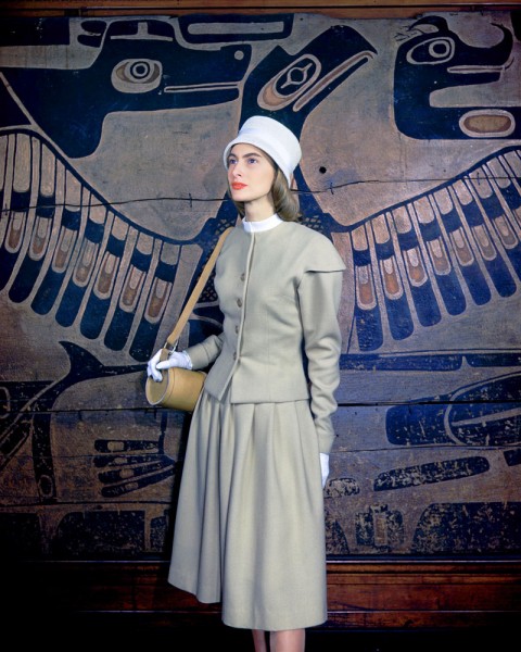 1946, Manhattan, New York City, New York State, USA --- Modeling a Suit and Hat --- Image by © Genevieve Naylor/Corbis